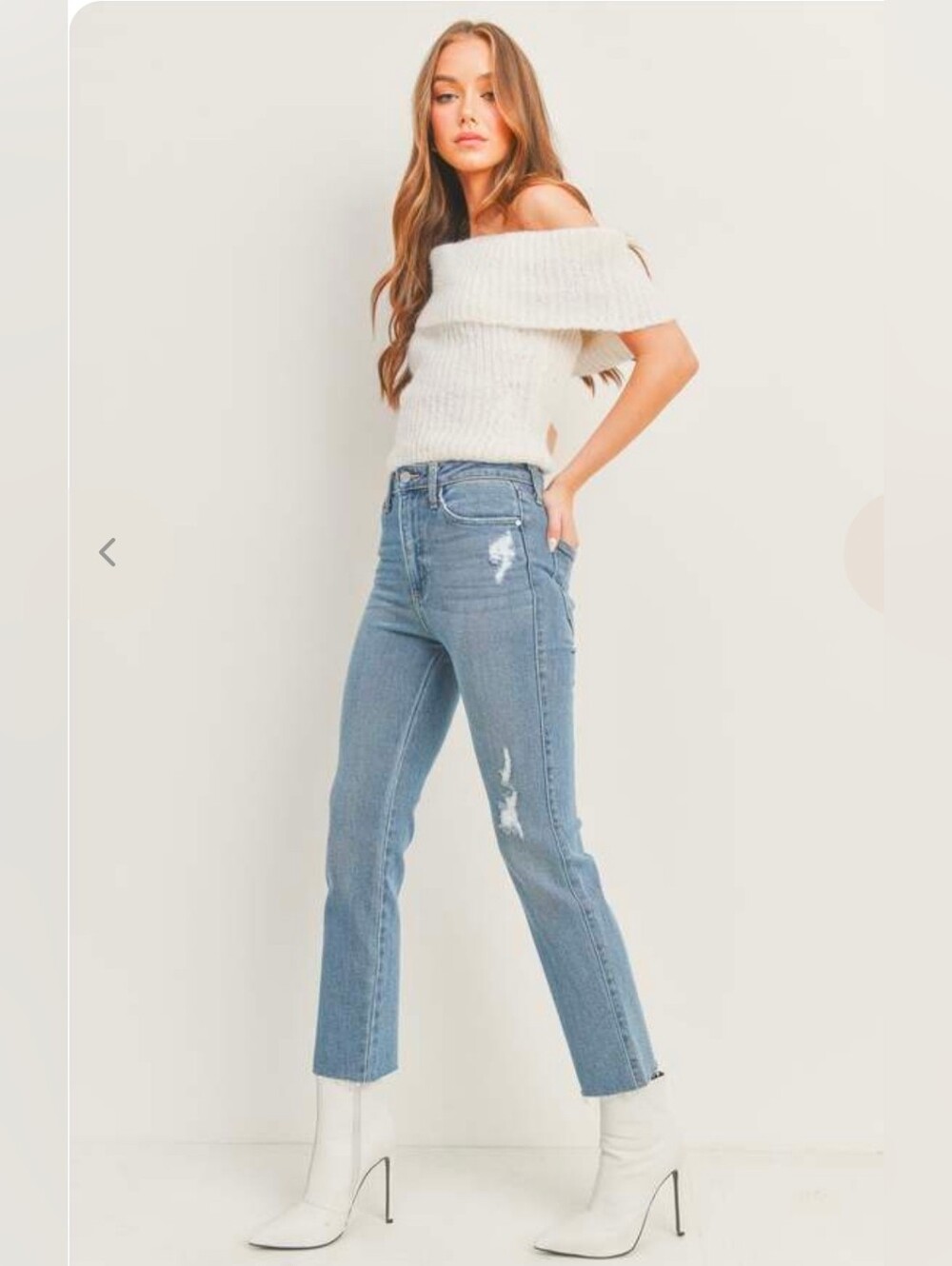 ❤️ JUST BLACK DENIM HIGH RISE STRAIGHT ANKLE CASUAL FRIDAY JEANS, 8 (29)